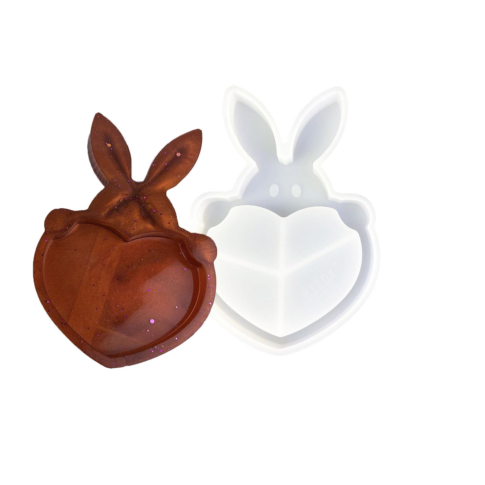 

Большие кролики прочная силиконовая смола форма для эпоксидных кастов ювелирные изделия посуда поднос изготовление креативных поделок проекты