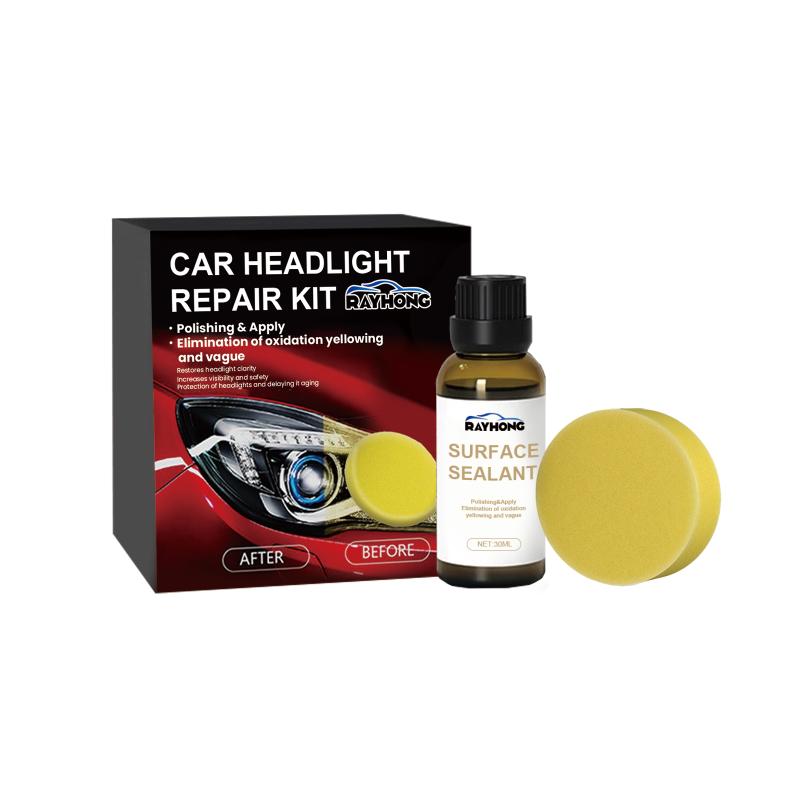 Car Headlight Restoration Kit Headlight Lampshade Scratches Stains Polished Renovated Maintenance Cleaning Antioxidant Coating
