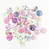 100 Stück Kleine Blumen Design Holzknöpfe Nähen Handarbeit Kunst DIY Dekoration