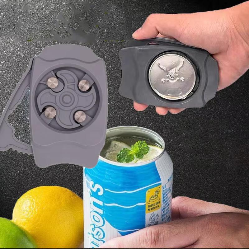 Rotary Quick Can Bottle Opener Portable Multifunctional Beer Soda Coke Lid Remover for Bar Camping Dinner Party Supplies