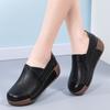 Spring and summer women's fashionable and comfortable thick-soled loafers, breathable single shoes, 100% genuine leather shoes