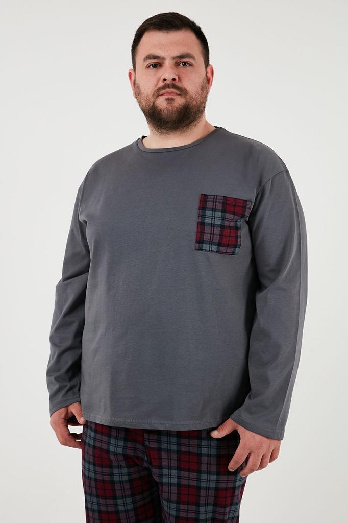 Men's Plus Size Plus Size Pajama Set Cotton Regular Fit Plus Size Pajama Set Men's Pajama Set