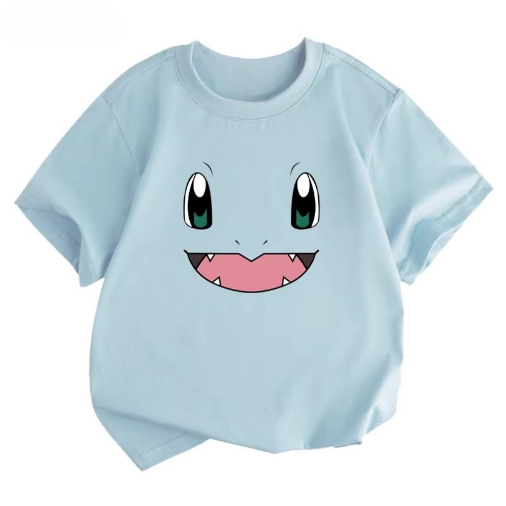 Potdemiel Pikachu Print  Children's T-Shirt, New Summer Style, Casual, Comfortable, and Breathable Children's Top