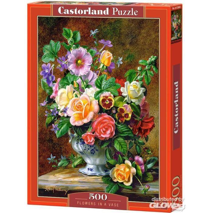 Puzzle 500 pièces - castorland - flowers in a vase - paysage et nature - adulte - multicolore