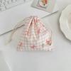Cute Bow Print Drawstring Bags Women's Handbag Coin Purse Coin Pouch Key Lipstick Storage Bag Jewelry Dust Bag Packaging Pouch