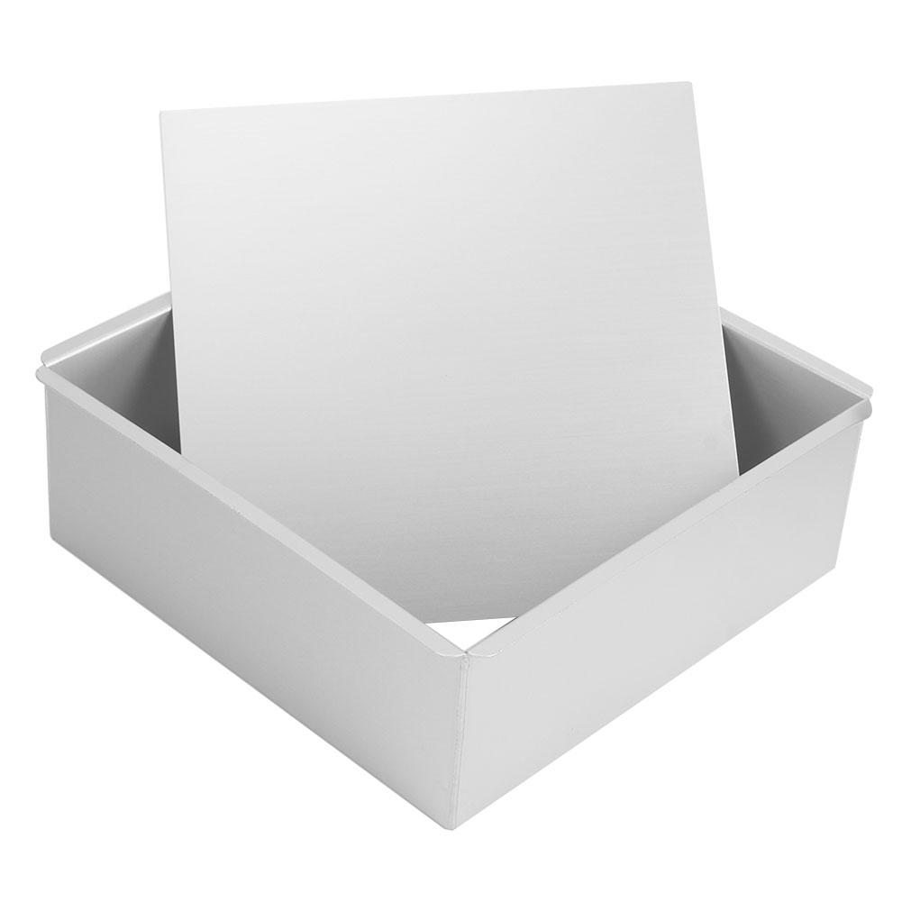 Anodiserad Aluminium Fyrkantig Form Bakform Mousse Tårta Brödform med Löstagbar Botten