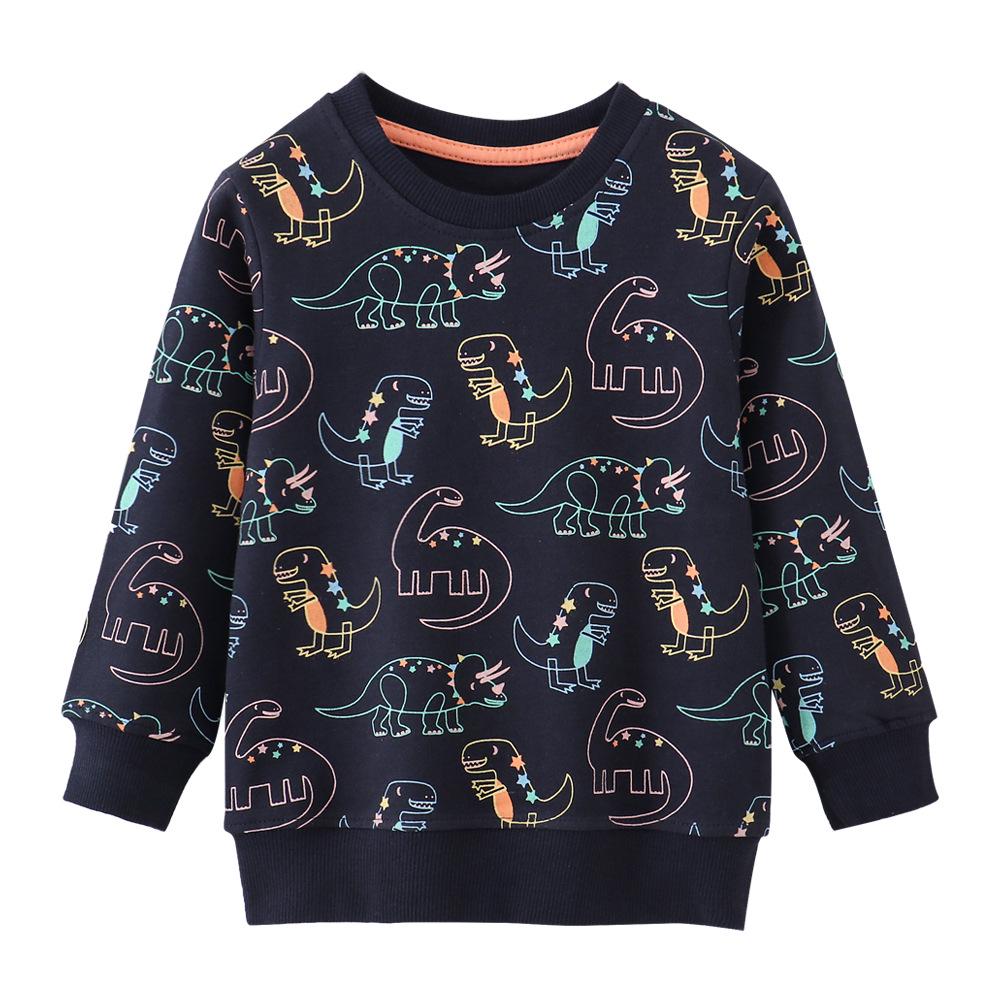 European Style Boys Cartoon Knit Terry Cotton Sweatshirt - New Autumn Collection 140cm
