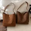 Womens Retro Matte Water Bucket Bag With Large Capacity For Daily Use