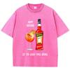 Casual Womans Acid Wash TShirts Aperol Spritz Prints Tops Distressed Crewneck Oversize Cotton Tee Shirts Trend Female Clothes