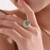 Shiny Zircon Rings In Stainless Steel With Color Cubic Zirconia For Women 18k Gold Plated Women's Ring Luxury Woman Jewelry