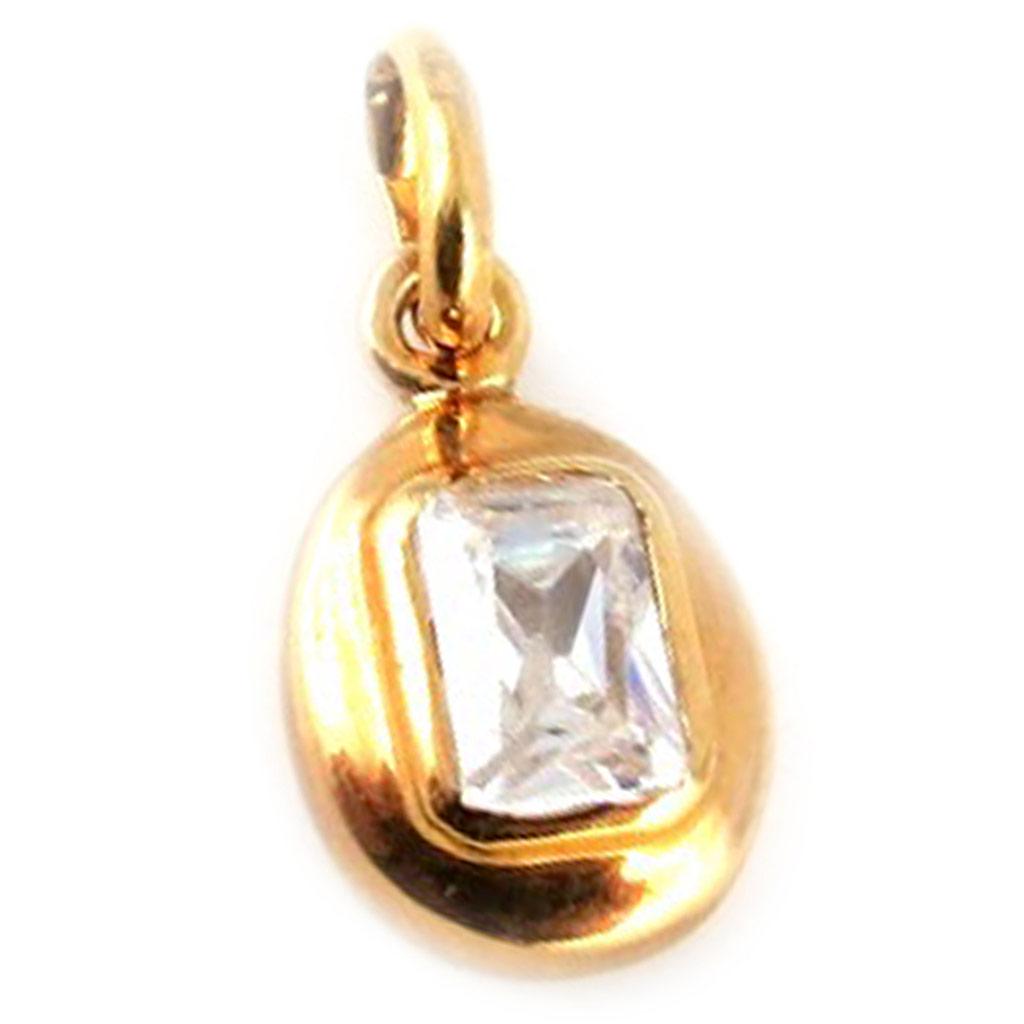 Les Trésors De Lily [D9522] - Pandantiv Placat cu Aur 'Esențial' Alb