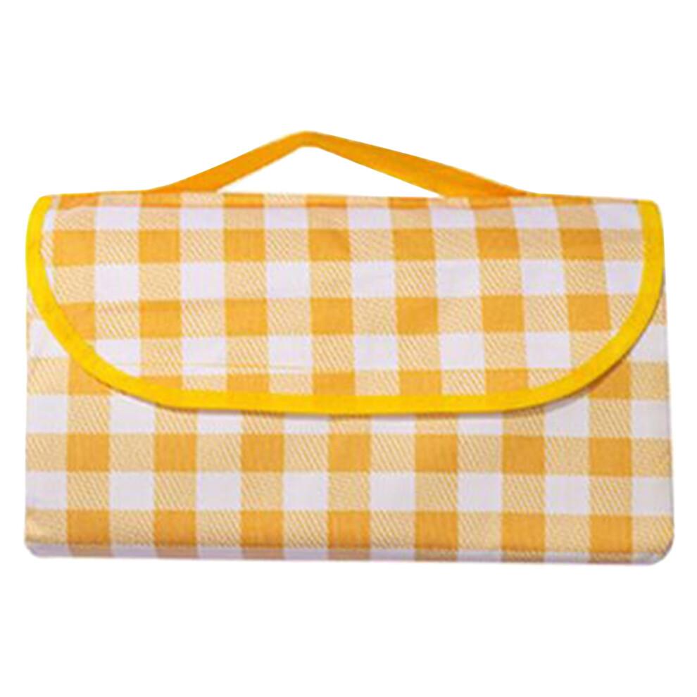 Hesroicy Picnic Mat with Handle - Waterproof, Foldable, Machine Washable Plaid Blanket for Outdoor, Camping, Beach - Portable & Anti-Dirty