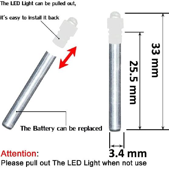 6PCS-High Capacity 340 LED Bobber Light Replacement Battery for Fishing Lures, Fishing Bobbers, Pen Lights, Arrow Nocks, Fishing Floats, Pole Lights,
