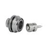 FLEOR 2pcs Electric Bass Guitar Straplocks Flat Head Metal Skidproof Locking Security Strap Locks Buttons Black /Chrome Choose