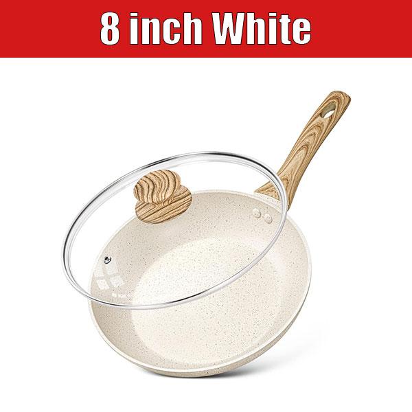 

Омлетниця 8/10 дюймів Сковорода Антипригарна Керамічна Смаження з Кришкою Нетоксична Кухонна Сковорода для Шеф-кухарів Сумісна з Індукційними Плитами