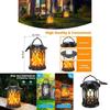 Solar Flame Lantern With Clip Outdoor Garden Landscape Lighting For Patio Decor