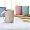 Wheat Straw Creative Mouthwash Cup - Household Slanted-mouth Couple Cup Toothbrush Holder Drinking Cup