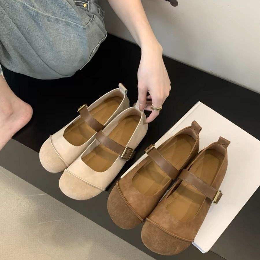 Birkenstock Single Shoes Women's 2025 New Autumn Flat Shoes Mary Jane Women's Shoes Doudou Shoes Grandma Shoes Versatile Trend