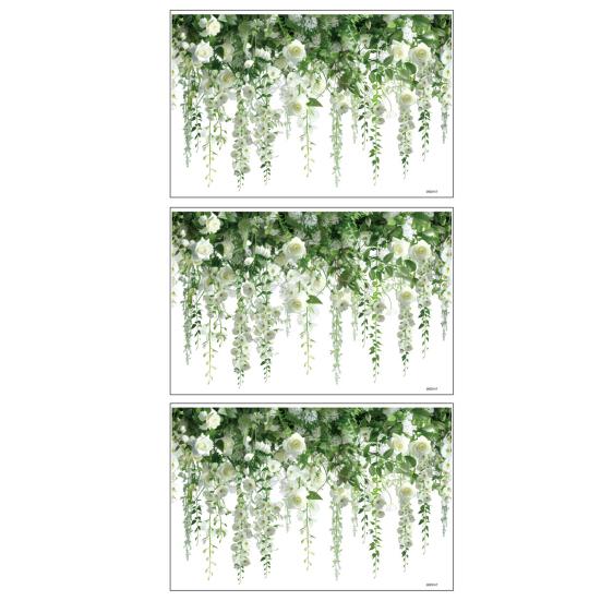 Window Sticker Rose Vine Design PVC Waterproof Wall Sticker No Glue Residue Versatile