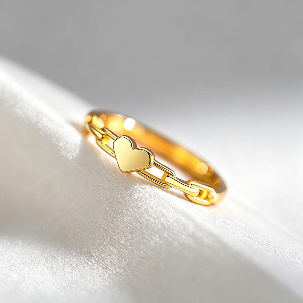 Heart Ring Buckle Ring for Women Korean Simple Versatile New Niche Design Daily Wear Open Adjustable Ring