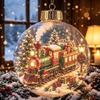 3D Christmas Snow Globe Ornament Xmas Tree Santa Snowman Glowing Hanging Decor Home Party Christmas Accessories New Year Gifts 7
