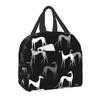 Luxury Pearl And Abalone Poodle Dog Insulated Lunch Bag for Women Resuable Pudel Caniche Cooler Thermal Bento Box Work School