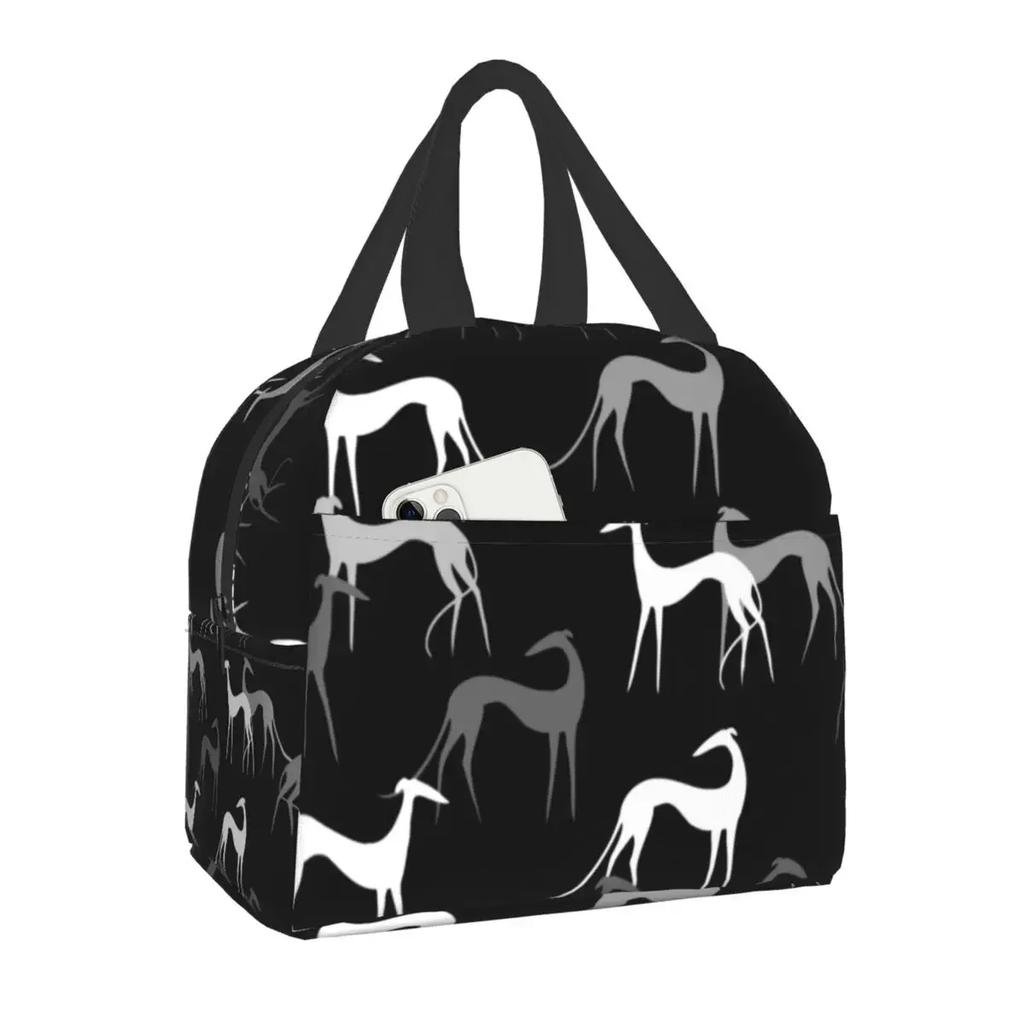 Luxury Pearl And Abalone Poodle Dog Insulated Lunch Bag for Women Resuable Pudel Caniche Cooler Thermal Bento Box Work School