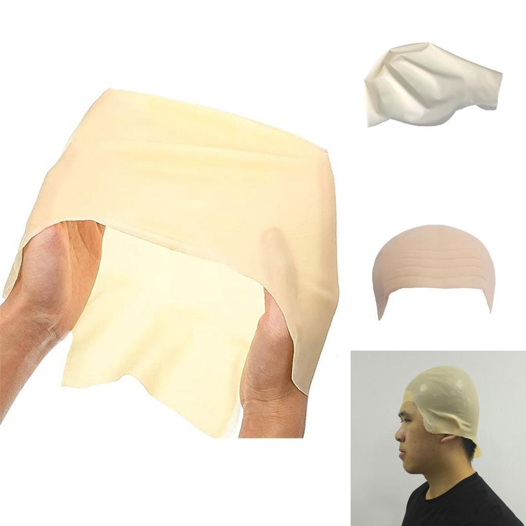 Premium Quality Latex Bald Cap Realistic Skin Texture Easy To Apply Halloween Cosplay Accessories