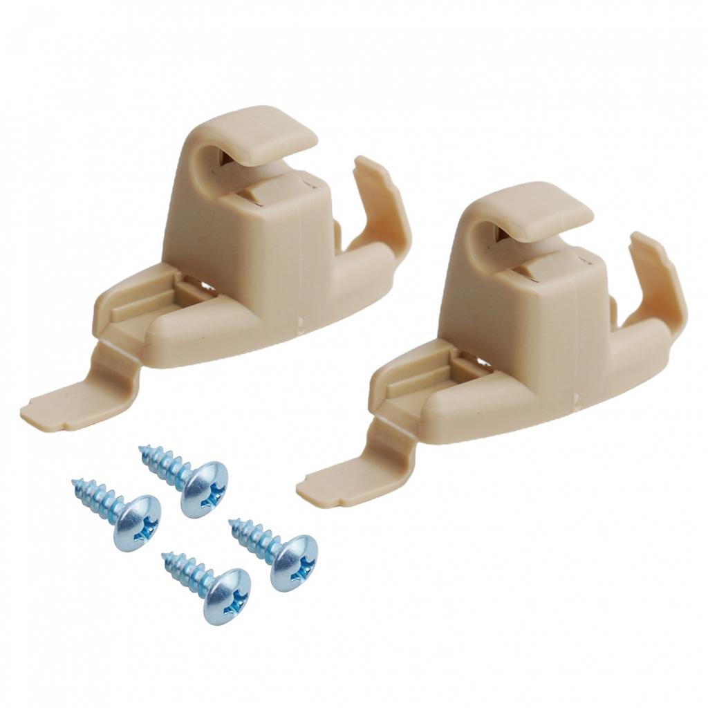 2 Stück Halterungshalter Sonnenblendenclips Blendenklammer Beige