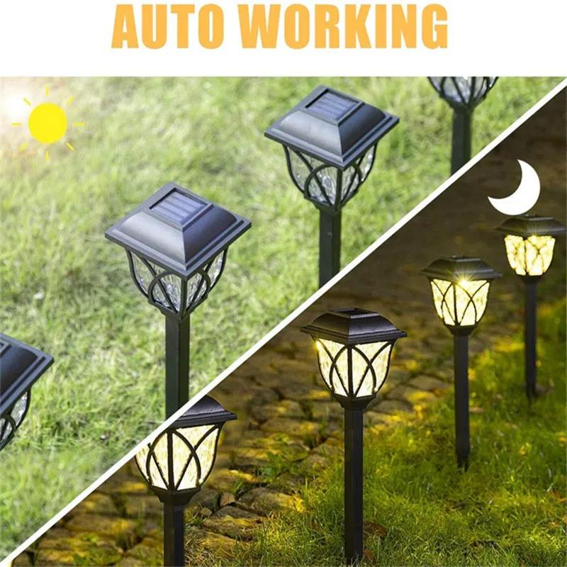 LED Solar Wedding Landscape Lights Auto Sensing Lawn Decor for Reception Venues Backyard Parties