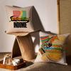 Voedsel Logo Fast Food I-Indomie Schattige Kussensloop Dubbelzijdige Bedrukking Kort Pluche Bank Kussenhoes Slaapkamer Nachtkastje Kussen