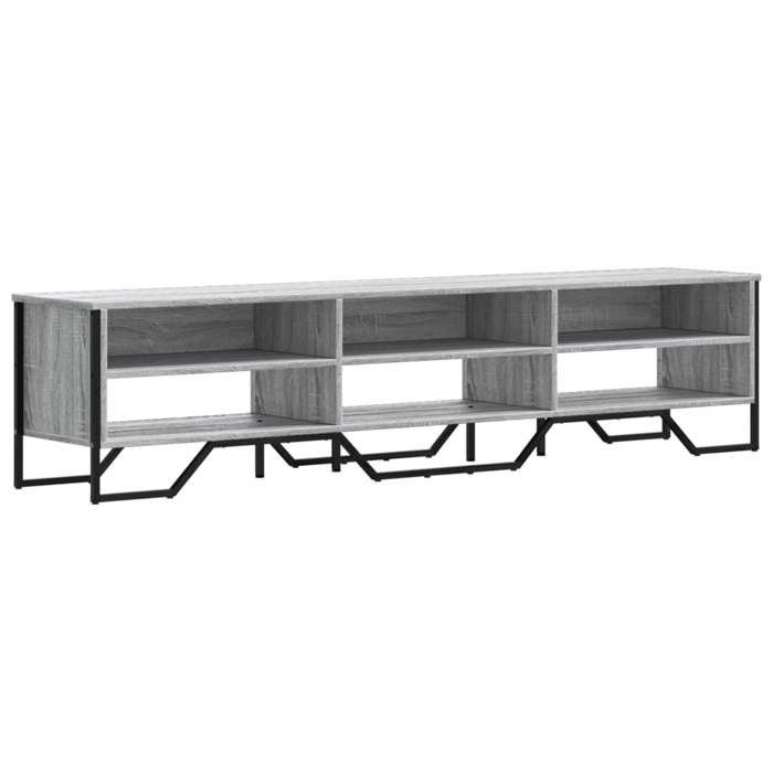 VidaXL TV Stand Sonoma Grey 180x34x41 Cm Engineered Wood, TV Stand, TV Sideboard, Multimedia Unit, TV Bench, Hi-fi Unit, 848577