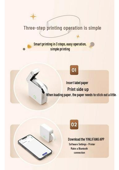 2P80 Portable Bluetooth Label Printer: Handheld, Self-Adhesive, Transparent Stickers