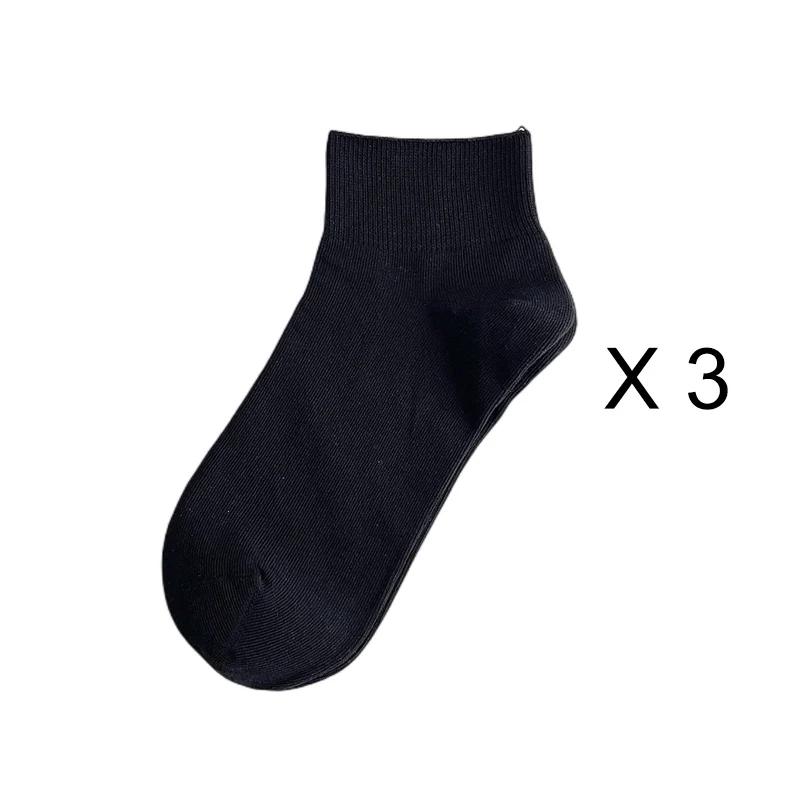 3 Pairs Women's Short Socks Candy Color Summer New Plain Cotton Socks Set Breathable Casual Comfy Soft Colorful Socks For Women