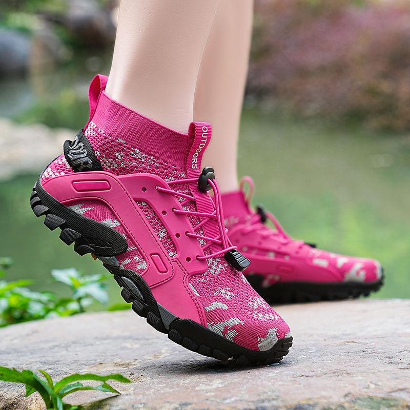 Summer Outdoor Hiking Wading Shoes for Men and Women, Fly Woven Breathable Mesh Shoes, Casual Hiking Shoes, Non-slip Quick-drying Shoes