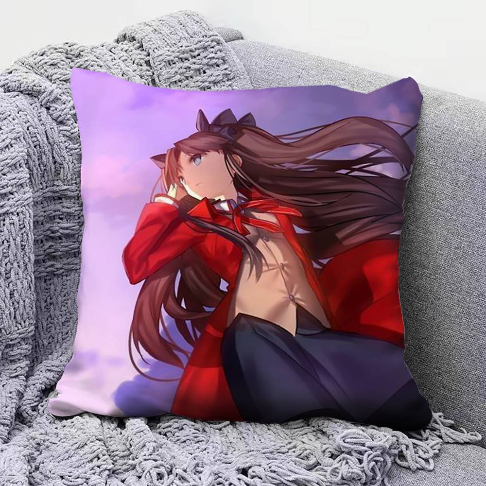 Tohsaka Rin Anime Girl Fate Stay Night Home Sofa Cushion Covers and Aecorative Custom Pillow Covers