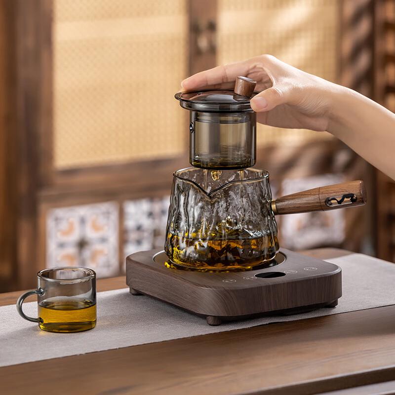 Thickened Smoke Grey Glass Teapot Set