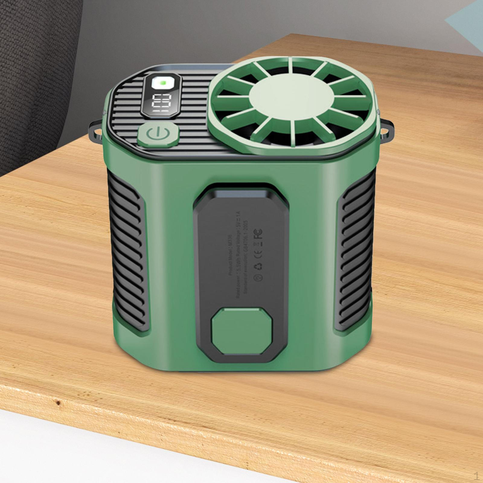 

Вентилятор с зажимом на талии, мощный портативный портативный вентилятор для садоводства, работы на ферме, путешествий зелёный