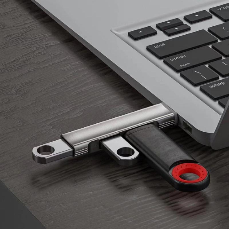 Aluminum Alloy 3-port Usb3.0 Hub Compact Portable In-line Usb Hub Extensions Adapter Station Data