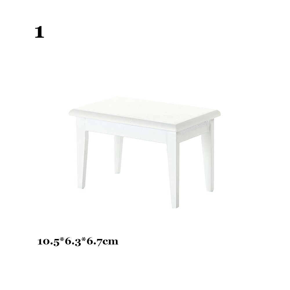1/12 Dollhouse Accessories Table Furniture Toys Wooden Table Simulation Chair Doll House Decoration