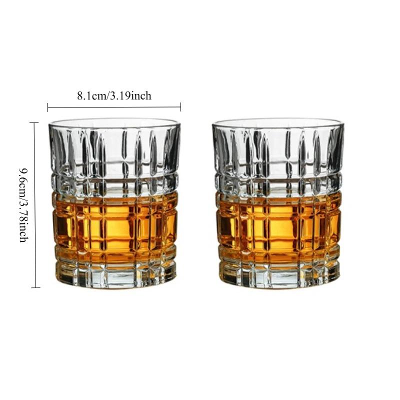 

300ml/380ml Glass Cups Exquisite Wine Glass Household Creative Transparent Cocktail Glass Bar Juice Beverage Cups New Year Gifts 2pcs