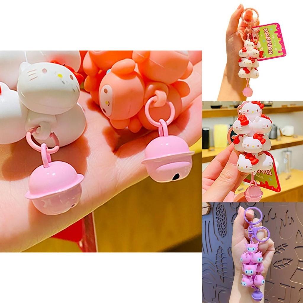 Adorable Cartoon Stackable Kt Cat Keychain For Cars And Backpacks Wholesale Gift