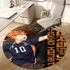 1pc Haikyuu Shoyo Hinata Round Carpet - Anime Design Chair Mat, Non-Slip Rug for Office, Home Decor, Living Room