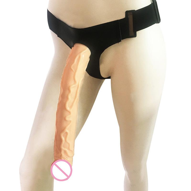 Wearing Leather Pants Without Egg Size Female Dildo Masturbator Adult Pull-up Wearing Penile Products