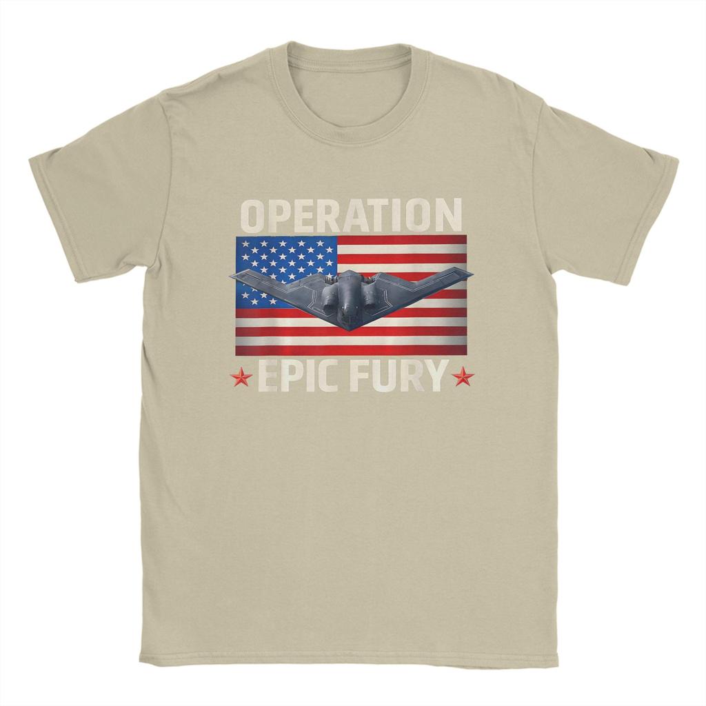 Vintage Operation Epic Fury  TShirts Unisex Crew Neck 100 Cotton T Shirts  Short Sleeve Tees Graphic Clothing