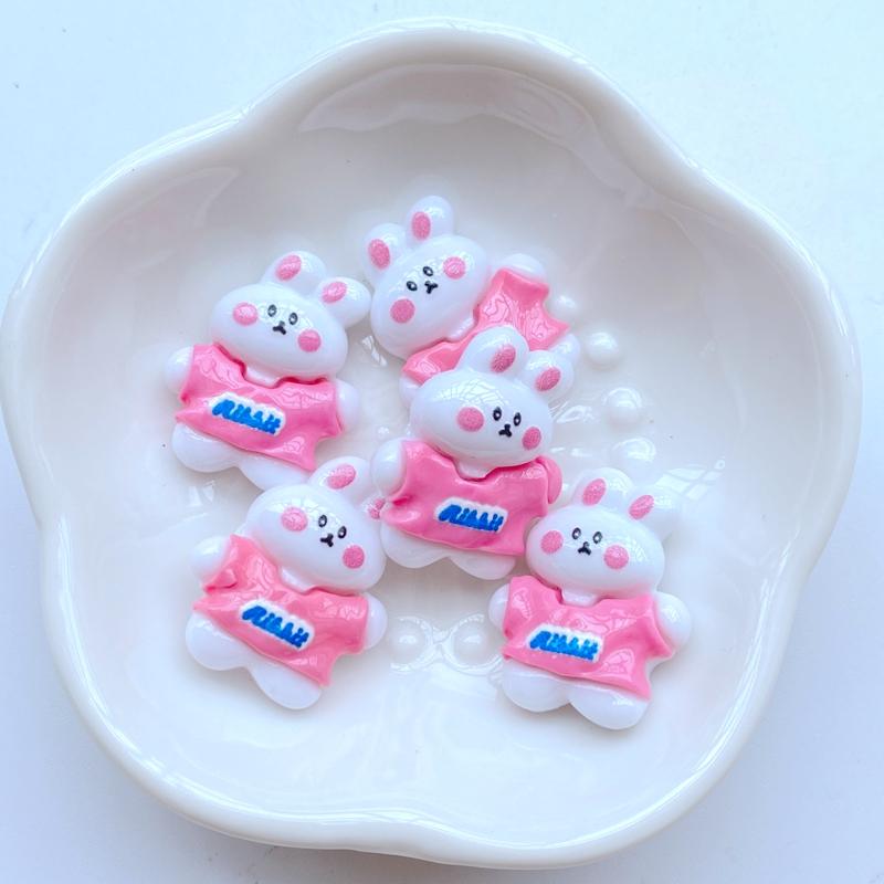 10Pcs New Cute Mini Rabbit, Dog, Bear, Cat Flat Back Resin Scrapbooking DIY Jewelry Craft Decoration Accessorie