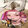 1pc KPop Demon Hunters MIRA3 Design Printed Area Round Carpet for Bedroom Living Room Home Decor Rugs Mat Non Slip Mat Rug for Bedside