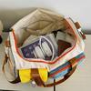 Sports Gym Bag Contrast Color Business Travel Bag Large Capacity Overnight Luggage Bag with Shoe Compartment for Outdoor Travel