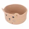 Cat Ear Cotton Rope Storage Basket Multi Functional Washable Round Woven Storage Basket for