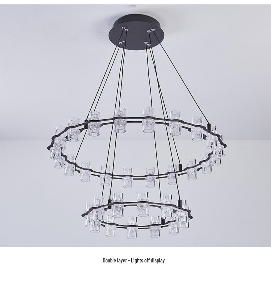 Postmodern Minimalist Chandelier for Living Room, Restaurant, or Bedroom - Italian Round Ring Design